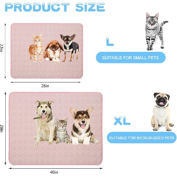 Dog Cooling Mat Large Cooling Pad Summer Pet Bed for Dogs Cats Kennel Pad Breathable Pet Self Cooling Blanket Dog Crate Sleep Mat Machine Washable