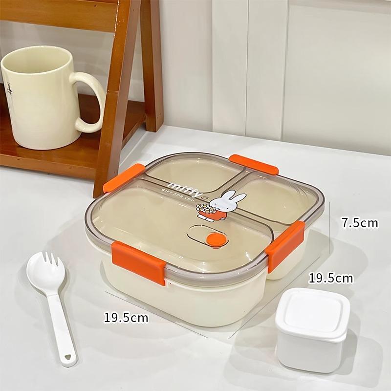 

Cartoon Lunch BoxesMicrowave-heated Lunch Boxes Student and Office Worker Lunch Boxes Three grids помаранчевий