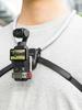 Neck Mount Holder w/ Chest Strap Flexible Quick Release Action Camera Neck Holder for DJI Action 5 Pro/Osmo 360/Insta360