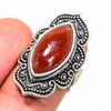 Natural Carnelian Gemstone Handmade 925 Sterling Silver Jewelry Ring Size 6 AR-16747
