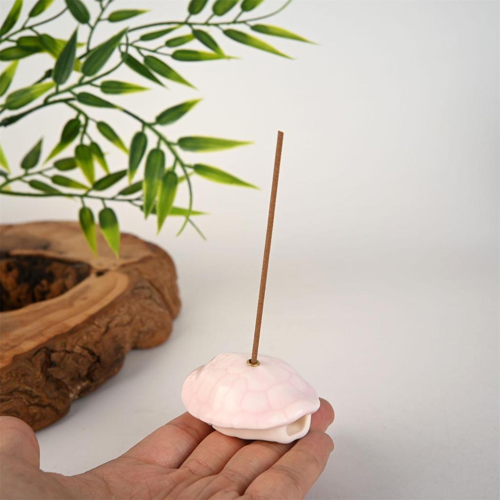 Compact Ceramic Tortoise Shell Incense Holder for Sandalwood & Agarwood Sticks