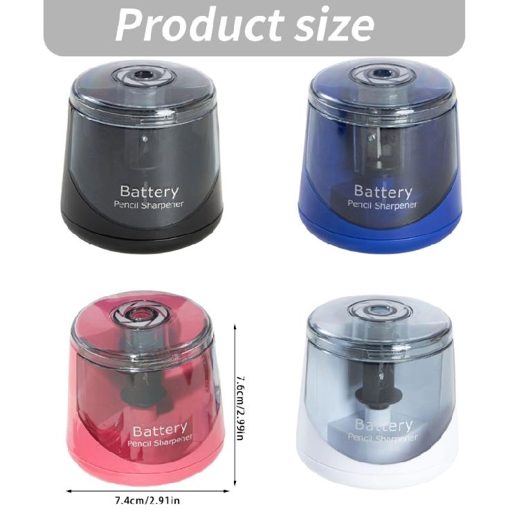 Portable Electric Sharpener For 6.5mm-8mm Wood Pencil Soft/Hard Charcoals Battery Operated Sharpener for Offices Home