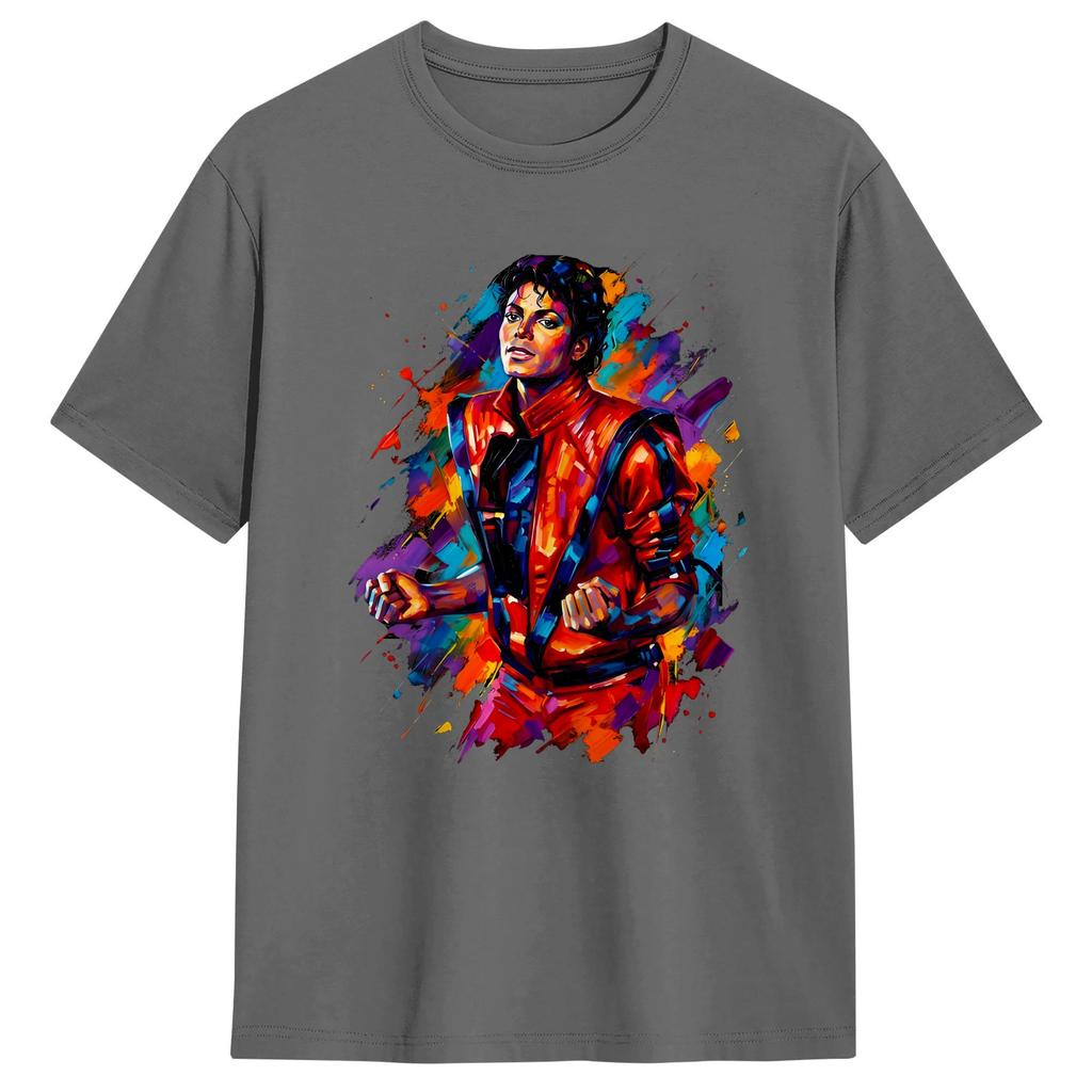 MMichael JJackson Thriller Vintage MJ Cotton T Shirt For Unisex Summer Vintage TShirts Harajuku Tee Shirt Big Size Pattern Tops