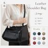 Genuine Leather Shoulder Bag for Crossbody With Zipper Large Commuting [MFFOR] Women, 2-way, Bag, Handbag, Crossbody, Shoulder, Handbag, Pocket,