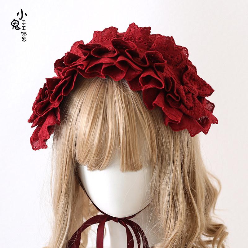 Doll Feeling Bow Headband KC Goth Black Lo Girl Waltz Hair Accessories Mood Limited Lolita Headgear