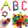 98pcs Colorful Plastic Plum Blossom Splice Building Blocks Kid Fun Assembled Snowflake Pieces Early Education Enlightenment Toy