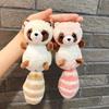 Cute Y2K Pendant Keyring Hanging Ornament Big Tailed Plush Raccoon Charm Keychain Handbag Charm Gift for Girls