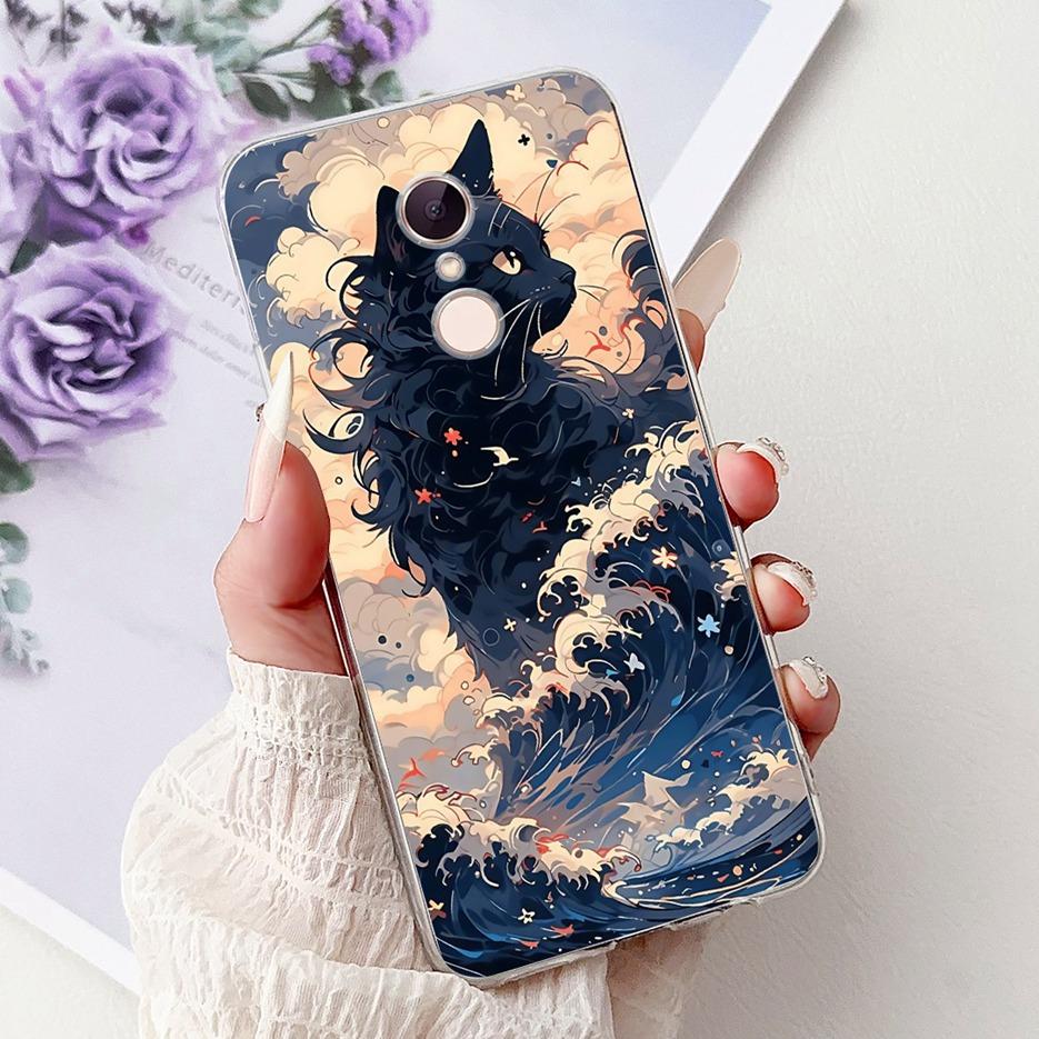 For Xiaomi Redmi 5 Plus Case Cute Cat Lion Painted Cover Soft Silicone Phone Case For Xiaomi Redmi 5 Redmi5 Plus Back Cover Bags