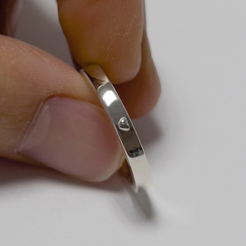 Swim In the Soop Mini Heart Flat Ring