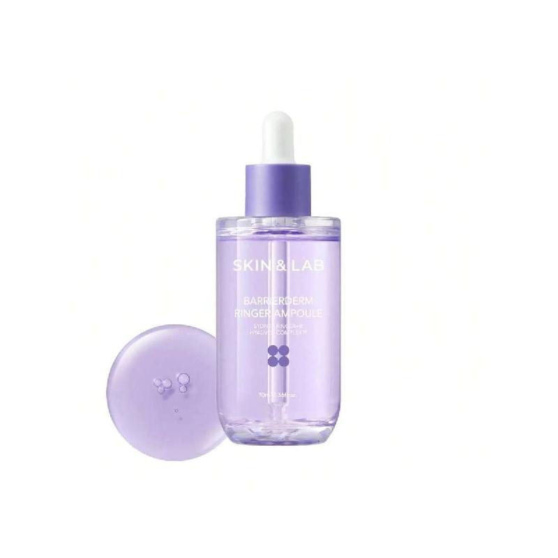 Skin&Lab Barrierderm Ringer Ampoule 70ml, Hydratation Interne de la Peau, Rétention d'Hydratation Longue Durée Pour Tous les Types de Peau, Soin Coréen