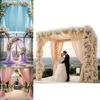 Outdoor Wedding Decor Fabric Bridal Arch Backdrop With Polyester Tulle For Party Event