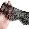 High-Quality 10cm Wide Black & White Eyelash Lace Trim for Skirts, Clothing, & Wedding Dresses
