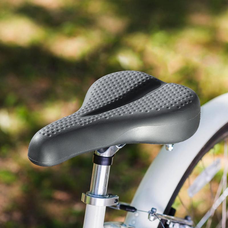 

Mountain Bike Seat Shock Absorption Waterproof Saddle For Bicycles Rainproof Cycling Accessories For Outdoor Riding Travel чорний