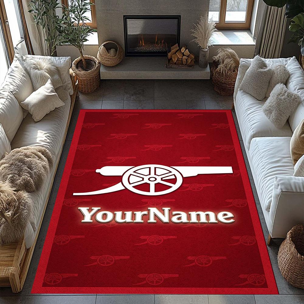 Arsenal Personalized Name Floor Mat Perfect for Hallway Kitchen Outdoor Foyer Antislip Carpet Decorate Offices Perfect Gift for Women/Men