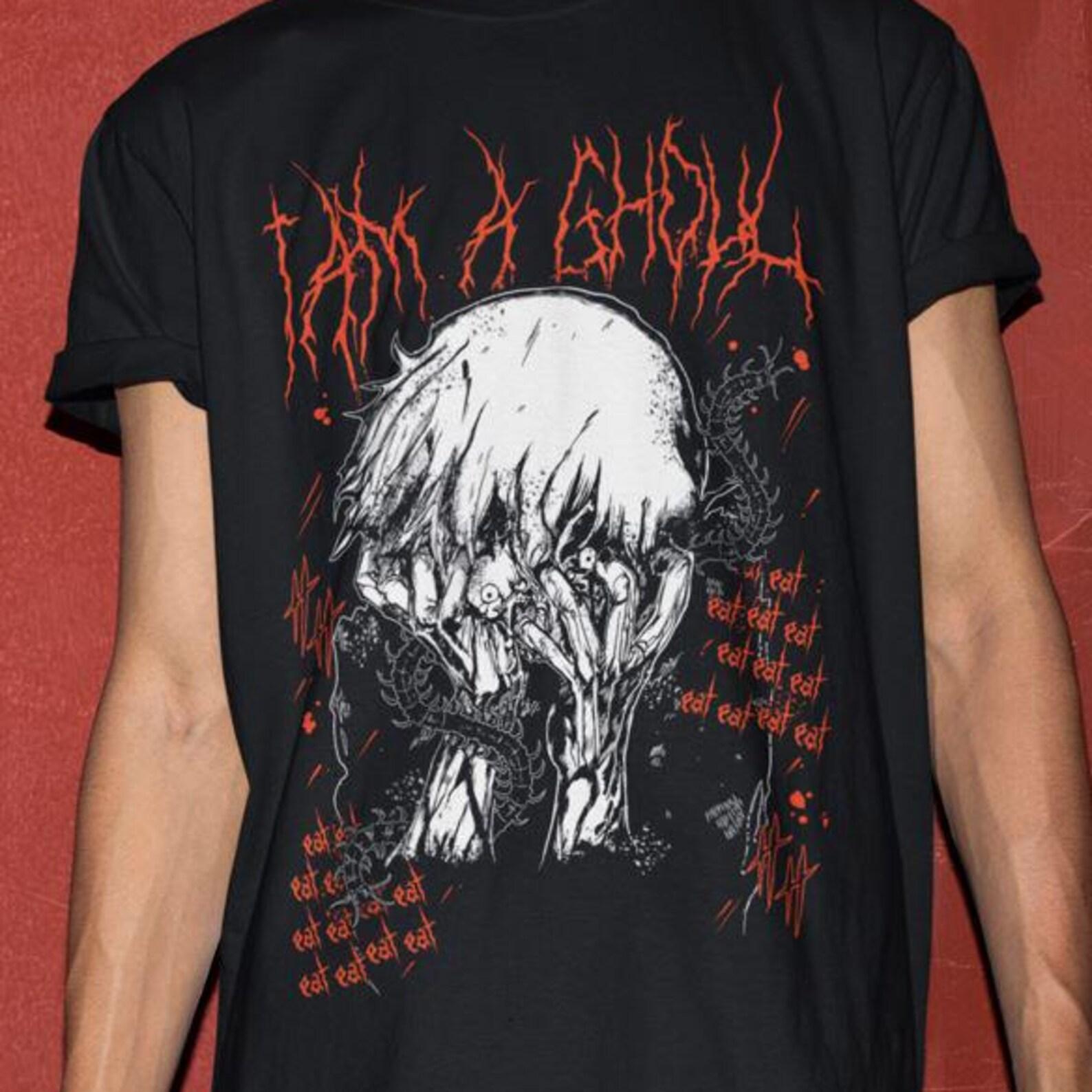 UNISEX Horror Manga Creepy Girl T-Shirt, Manga Gothic T-Shirt, Dark Anime Gothic T-Shirt S