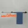 Adjustable Matte Black Bath Towel Bars Stainless Steel Single Towel Rack Wall Mounted Towel Rail Holder for Bathroom Washroom