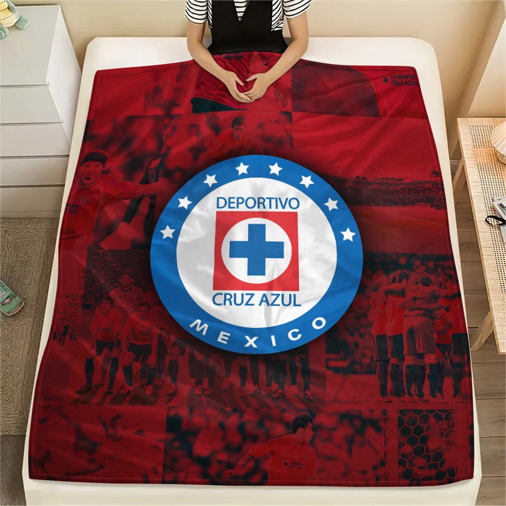 Cruz Azul Fußballmannschaft, Muster Flanelldecke, Hohe Qualität, Bequem für alle Jahreszeiten, Heimdekoration, Wärme und Komfort, Perfekt für Geschenke.