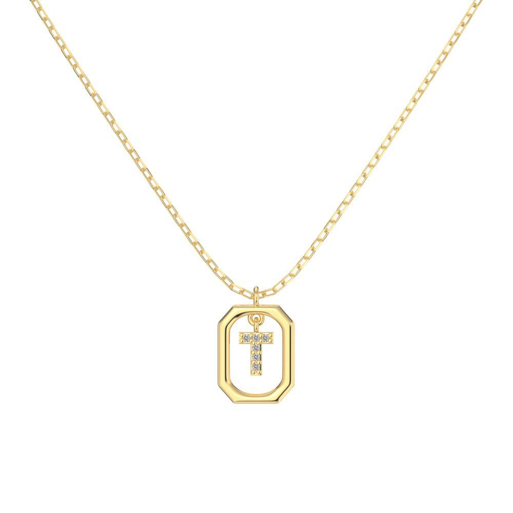 925 Silver Alphabet Pendant Necklace with Zircon Detailing - Women's Elegant & Unique Design