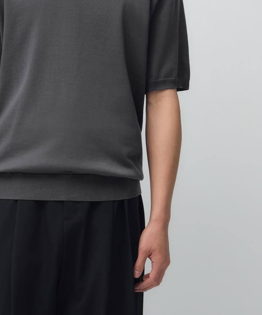Musinsa Standard Washable Supima Cotton Crew Neck Short Sleeve Knit [Gray]