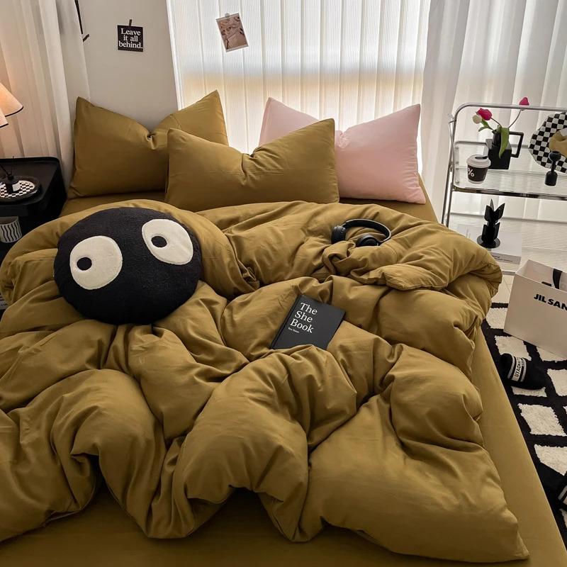 Pure Black Duvet Cover Microfiber Solid Color Bedding Set,3pcs Comforter Cover Home Bedroom Decor Quilt Cover with 2 Pillowcase