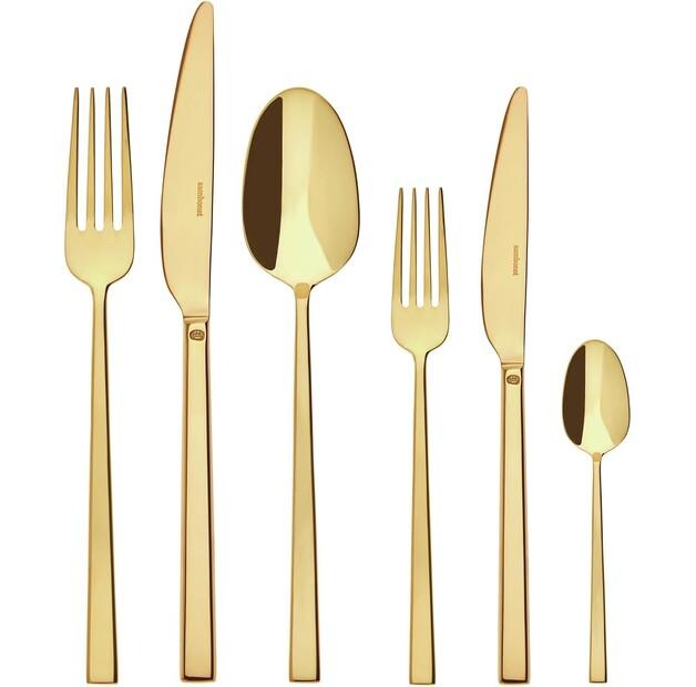 Sambonet Rock Cutlery Set, PVD Gold, 36 Pcs (52762G83)