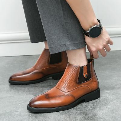 Chelsea Boots Herrenschuhe Retro Mode Slipper Business Casual Britischer Stil Streetwear Klassische Stiefeletten Herren Lederstiefel
