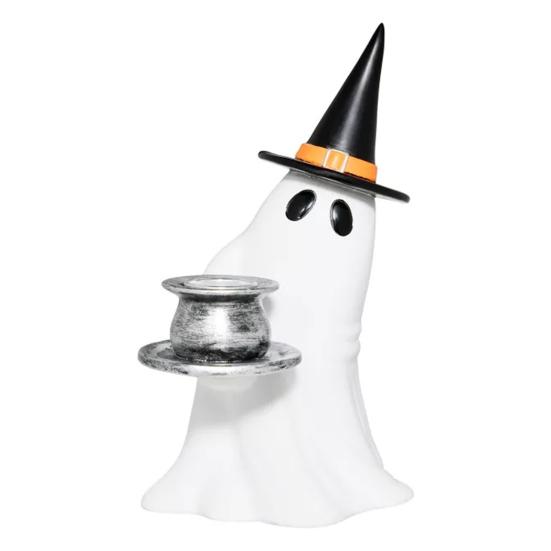Spøkelsesheks Lysestake Bedårende Form Mini Størrelse Bord Pult Halloween Festlig Lysestake Dekorasjon Festartikler