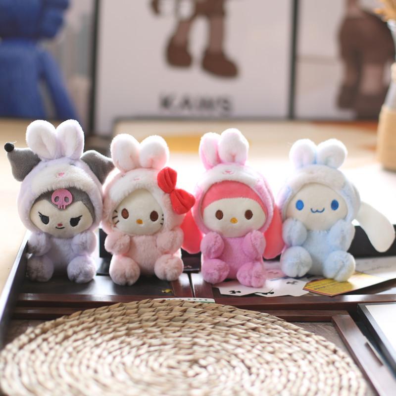 Adorable Plush Animal Keychain Soft Toy For Girls Cute Backpack Accessory Pp Cotton Filled