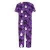 Women's Two Piece Set Halloween Print Short Sleeve Top and Capri Pants Casual Lounge Wear Set for Relaxed Fit Comfort