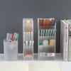 **Innovative Clear Slanted Pen Holder: Desktop Organizer for Students**