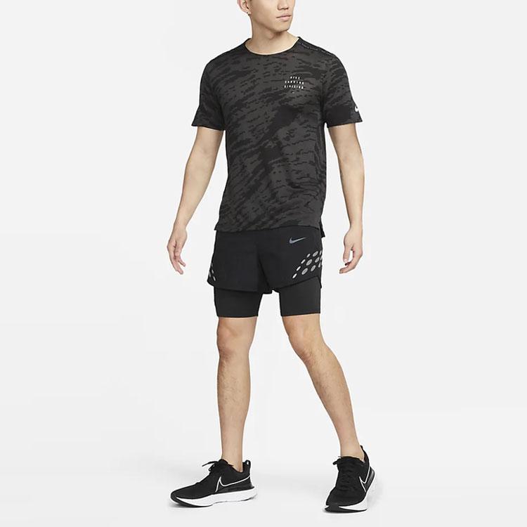 Nike Run Division Pinnacle Two-In-One Running Shorts Men Bottoms Black DM4764-010