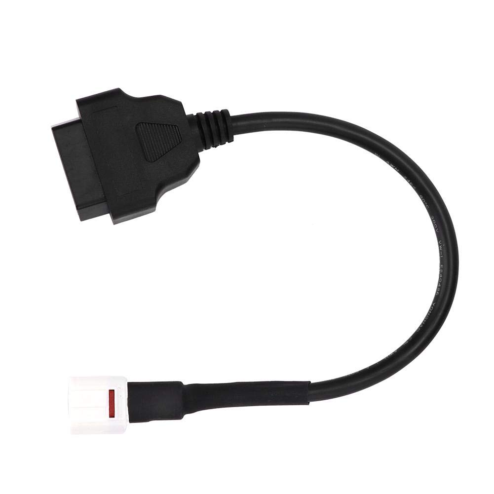 Diagnostic Cable, Qiilu 4 Pin to OBD2 Fault Code Reader Motorcycle Scanner Diagnostic Cable,