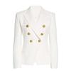 Blazer Women's Classic Lion Buttons Double Breasted Slim Fitting Textured Blazer Jacket