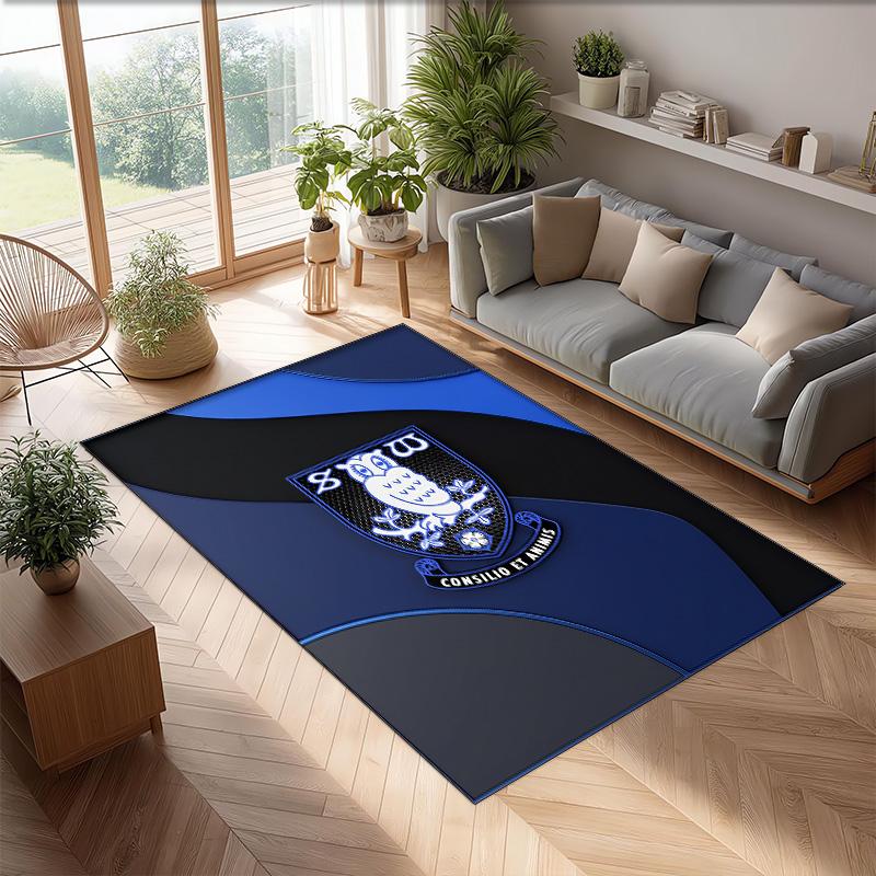 Tappeto in Cristallo di Velluto con Stampa del Sheffield Wednesday Football, Comodo Assorbente d'Acqua Antiscivolo per Pavimenti Interni