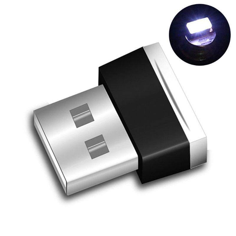 USB светодиодная лампа для салона автомобиля, декоративная лампа USB белый