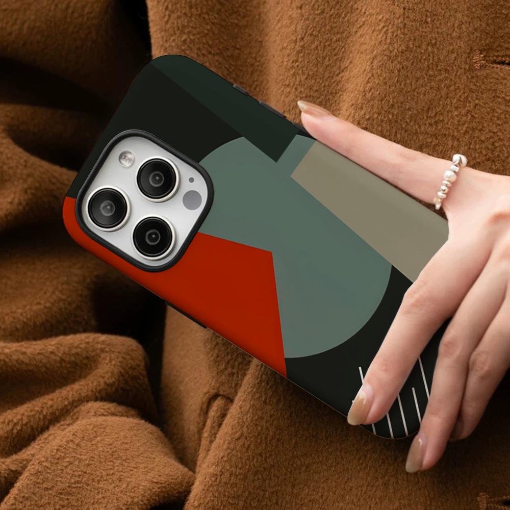 Bauhaus Exhibition Art Phone Case For IPhone 16 15 14 13 12 11 Pro Max Plus Samsung S24 S23 Ultra Glossy HD Hard PC Cover