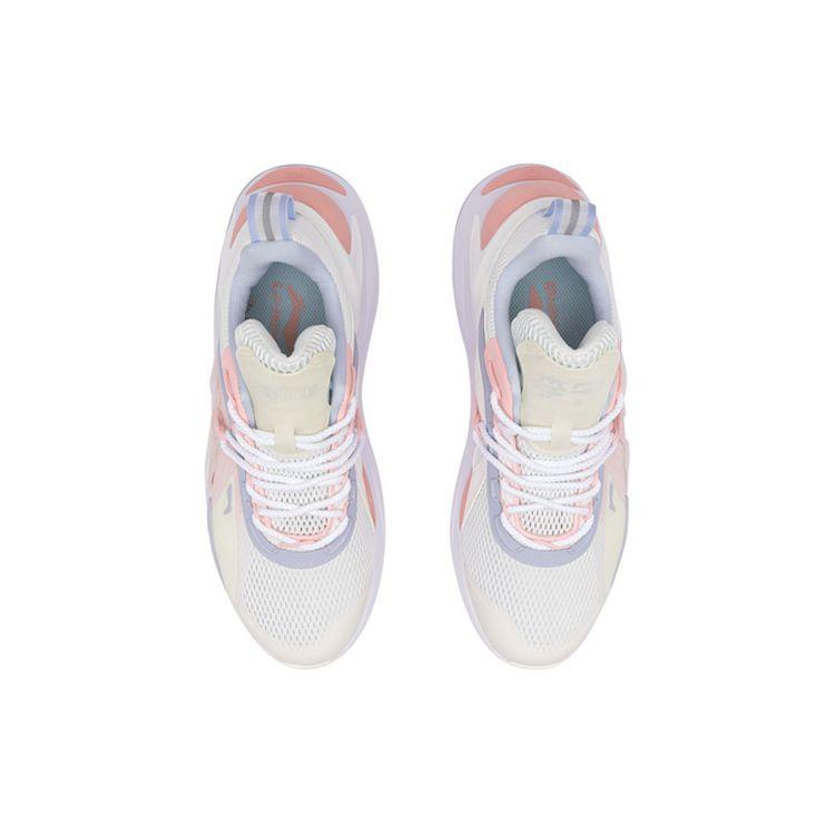 Li Ning Xinhua Shock Absorbing Non-Slip Wear-Resistant Low-Top Sports Casual Shoes Women sneakers White Pink AGLQ058-2