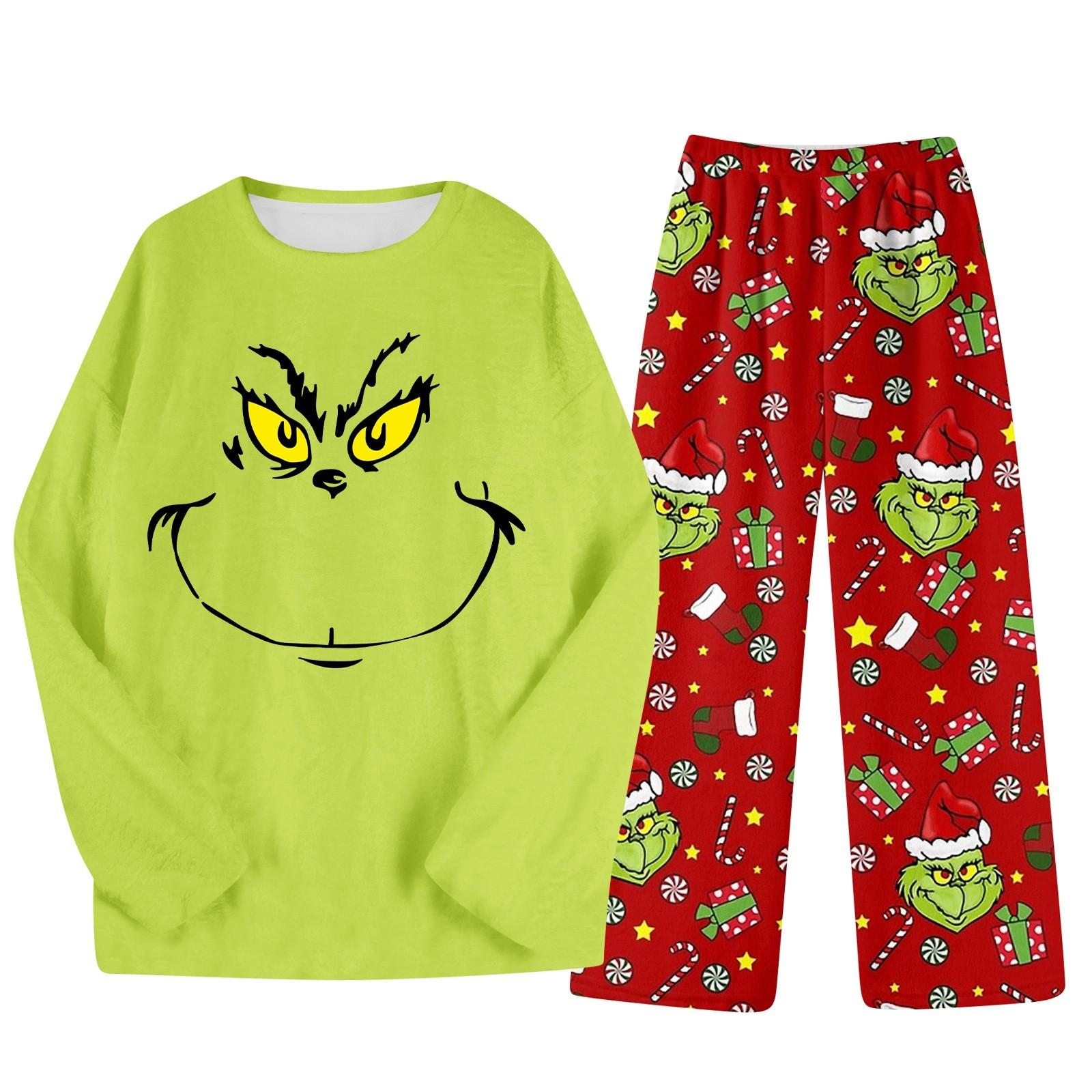 

Комплект из двух предметов для взрослых, топ с круглым вырезом и длинными рукавами, эластичные брюки, пижамный комплект, костюм для отдыха L