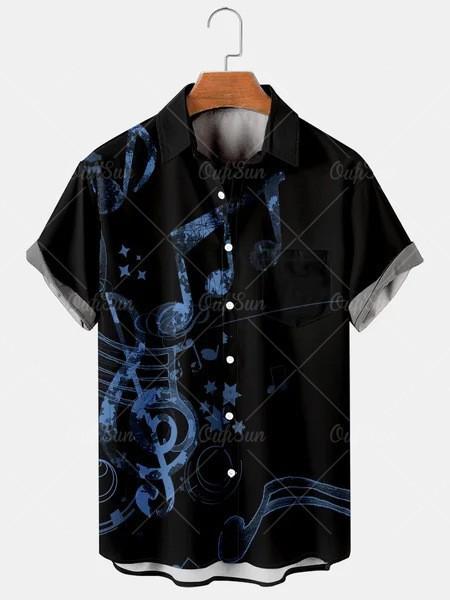 Summer Large Size Men's Casual Fashion 3D Digital Printing Short Sleeve Shirt Men's