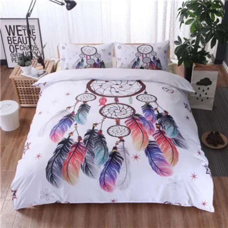 Dreamcatcher Windbell Indian Duvet Cover Set King Queen Full Twin Uk Double Bedding Set