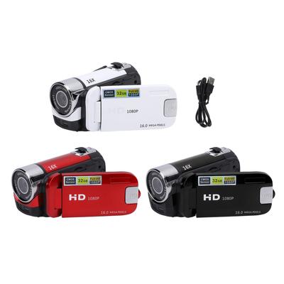 Video Camera with 2.4 Inch Color Screen Fill Light 16MP 1080P 16X Digital Zoom Anti Shake Loop Video