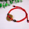 Buddhism Six Words Ancient Coin Kabbalah Red String Bracelets Lucky Protection