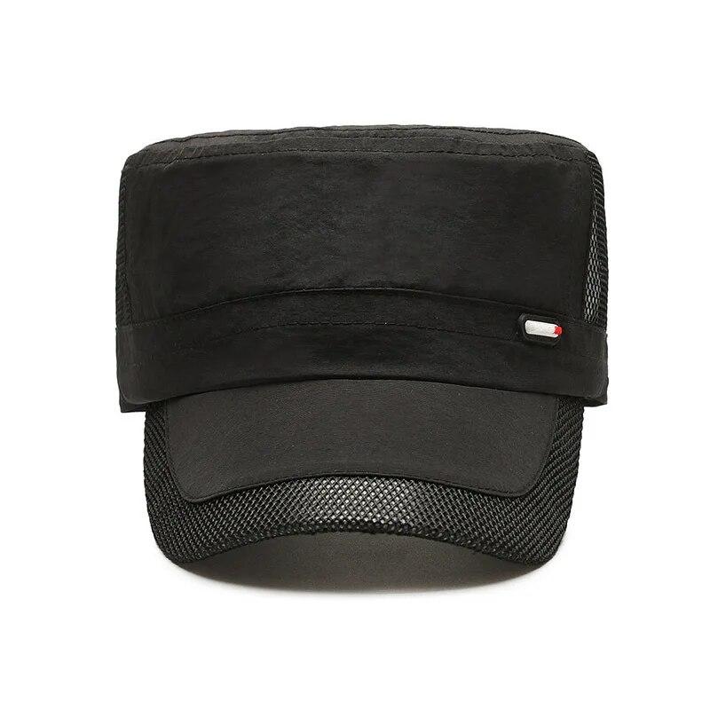 Summer New Mesh Quick Dry Flat Cap Men's Outdoor Sports Baseball Cap Sun Fishing Visor Women's Thin Breathable Cap