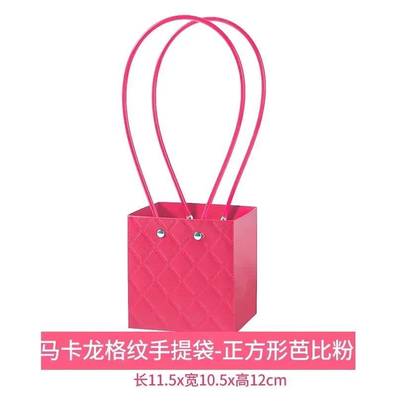 Festa de Casamento Rosa Flor Caixa de Presente Buquês de Flores Embalagem Caixa de Papel Sacola de Transporte Cesta de Armazenamento Dia dos Namorados Aniversário 10 PEÇAS