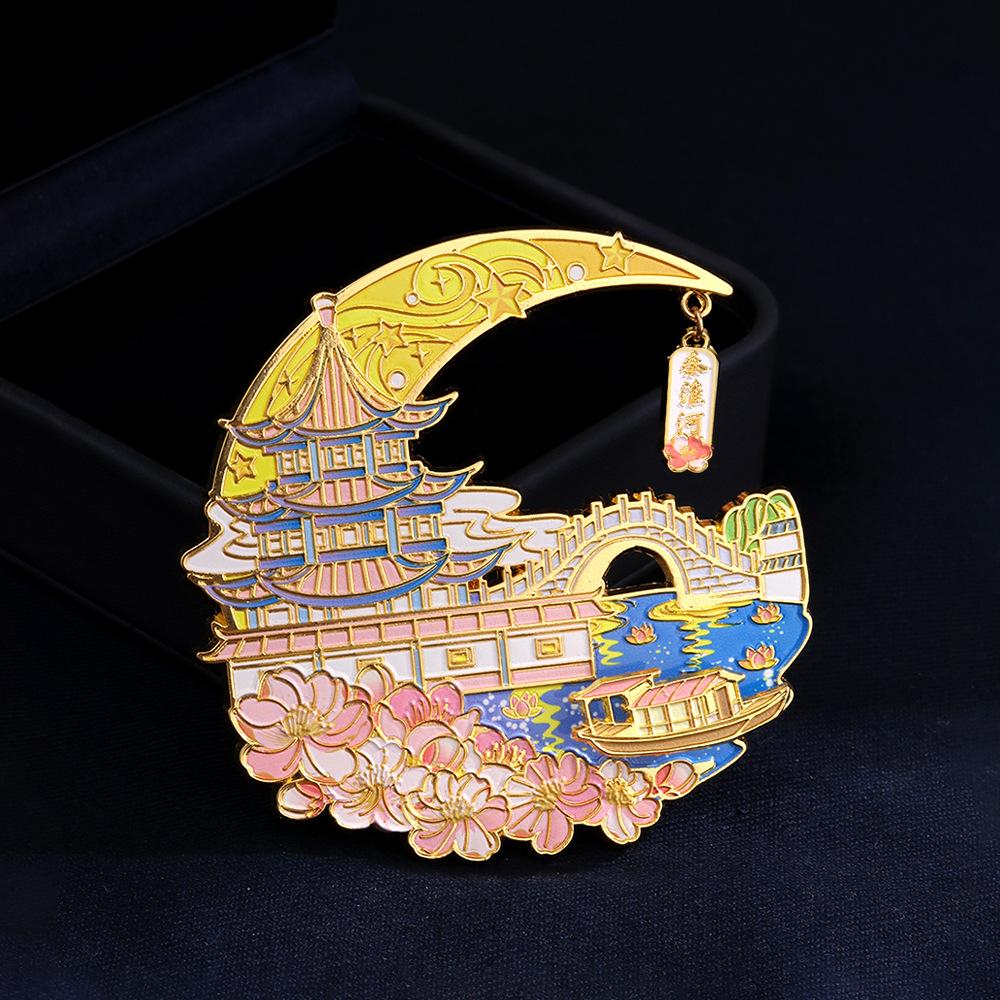 Nanjing merchandise metal refrigerator sticker Qinhuai River scenic spot tourist attractions souvenir gift magnet strong magnetic sticker
