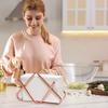 Iron Paper Towel Holder Triangle Shape Stainless Large Capacity Polished No Deformation Bar Office Kitchen Table Napkin Holder Napkin Dispenser