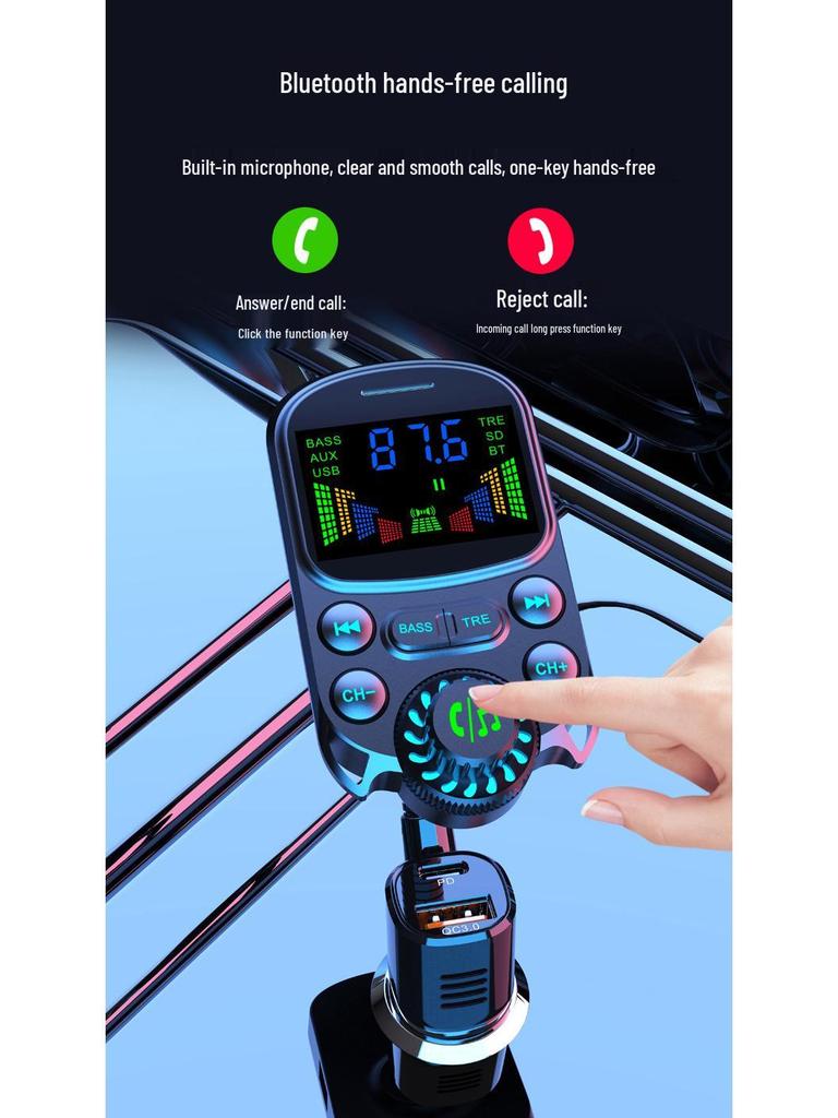 Bluetooth FM Transmitter Auto MP3 Player mit Dual USB Autoladegerät
