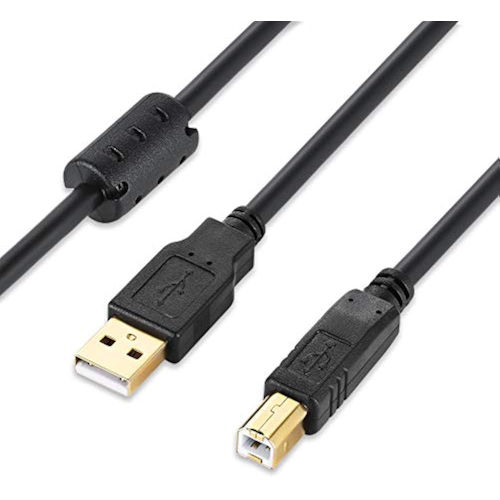 XBOHJOE USB 2.0 Printer Cable A Male To B Male Gold Plated Connector Printer & Scanner Cable Comp...