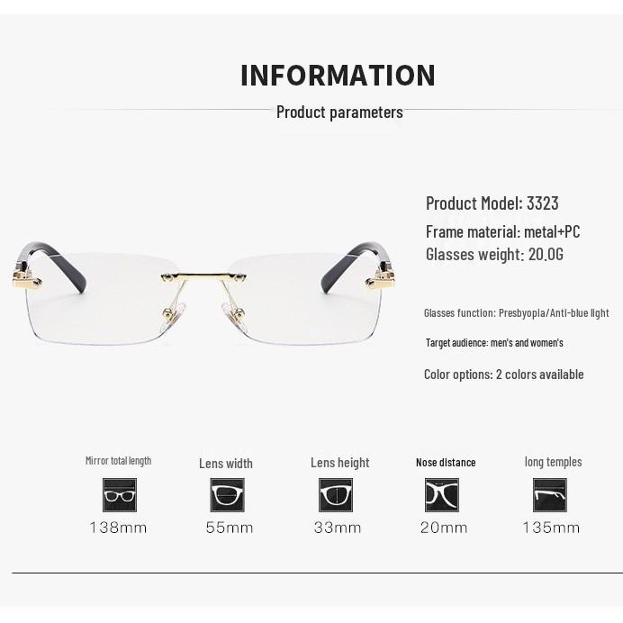 Hochwertige Metallbrille für Herren mit lichtempfindlichen Farbwechselgläsern, Blaulichtfilter, Myopie-kompatibel, mit Sehstärke erhältlich, Unisex-Design.