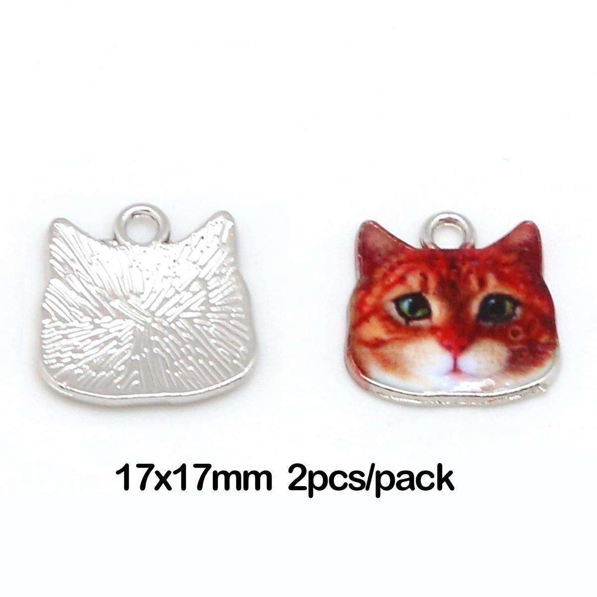 

Металлический сплав, эмаль, кошка, сова, подвеска-подвеска для DIY ювелирных изделий, браслет, аксессуары 05